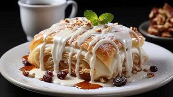 strudel pane torta per prima colazione foto