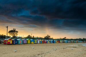 colorato spiaggia Casa a Alba nel Brighton spiaggia melbourne foto