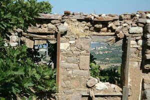 rovine di un' Casa, lesbiche, Grecia foto