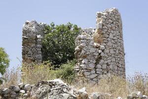 vecchio mulino a vento su leucade, Grecia foto