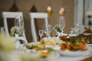 lusso posto per il sorprendente nozze festa. foto