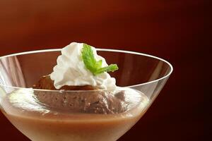 francese Castagna crema con cioccolato mousse foto