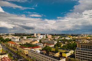 superiore Visualizza di il storico centro di minsk .vecchio cittadina nel il centro di minsk e indipendenza avenue.bielorussia foto