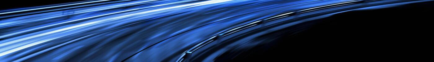 alto velocità montagna strada curva con intenso blu striature foto