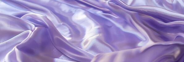elegante lavanda seta tessuto drappeggio con grazia foto