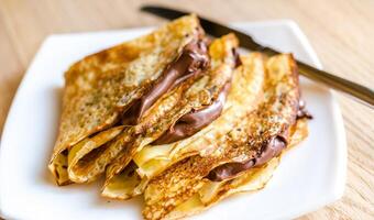 crepes con crema al cioccolato foto