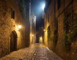 strada nel antico medievale città foto