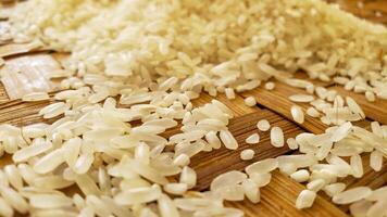 vicino su di riso bianca riso grano foto