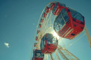 Ferris ruota alto nel il cielo professionale fotografia foto