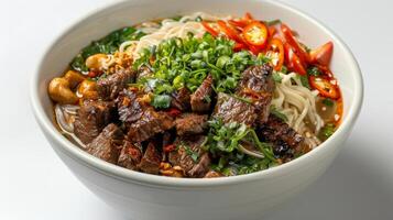 vietnamita Manzo spaghetto la minestra a un' ristorante foto