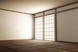 camera in stile giapponese - mock up interior design. rendering 3d foto