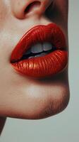 donna indossare rosso rossetto foto