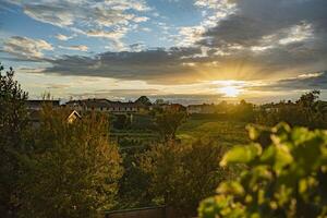 campagna villaggio tramonto 4 foto