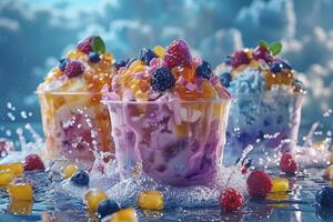 vario rasato ghiaccio dolce estate trattare professionale pubblicità cibo fotografia foto