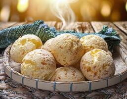 spuntino brasiliano, pane tradizionale al formaggio cheese foto