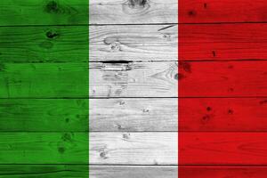 Italia bandiera con struttura foto