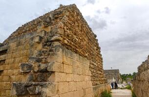 rovine di antico Teatro nel cittadina salami, settentrionale Cipro 1 foto