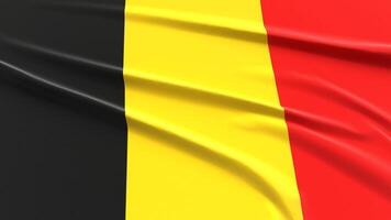 Belgio bandiera. tessuto strutturato belga bandiera. 3d rendere illustrazione. foto