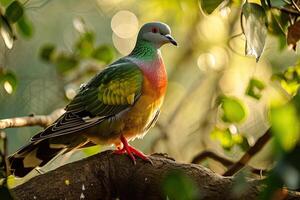 il rosa nudo columba livia foto