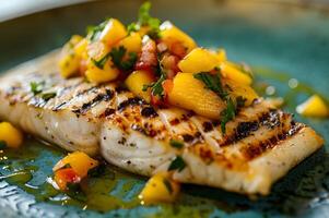 tulum tropici un' culinario fuga con grigliato pesce e Mango salsa foto