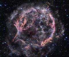 bambino cas un' supernova scampolo nel il costellazione cassiopea. foto