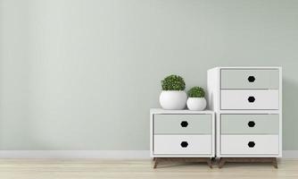 mini cabinet giappone design minimale e decorazione mock up su interior design zen room.3d rednering foto