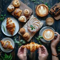 assortito pasticcini su un' tavolo foto