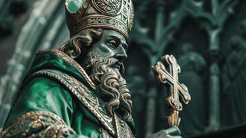 un' opportunità per onore st. patrick il patrono santo di Irlanda e il suo missionario opera per diffusione cristianesimo foto