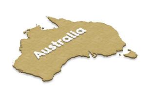 carta geografica di Australia. 3d isometrico illustrazione. foto