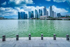 Singapore città orizzonte di attività commerciale quartiere centro nel giorno. Vintage ▾ tono foto