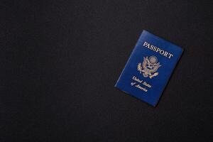unito stati di America passaporto, linea aerea Biglietti e i soldi foto
