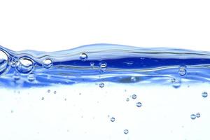 struttura astratta liquida dell'acqua blu acrilico liquido e struttura dell'arte fluida su bianco foto