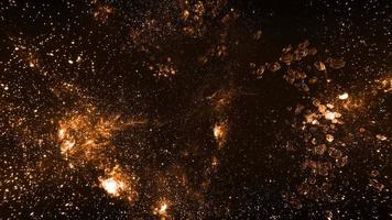panorama notturno della galassia arancione drammatico dallo spazio dell'universo lunare sul cielo notturno foto