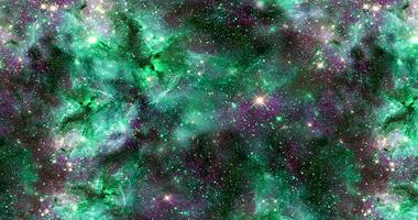 sfondo di galassie astratte con stelle e pianeti con motivi marini verde intenso e colori scuri dello spazio luce notturna dell'universo foto