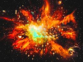 nebulosa arancione e colorata e spazio stellare incandescente misterioso universo galassia cosmo foto