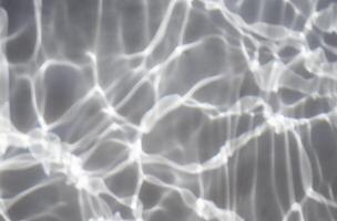 sovrapposizione di texture caustica dell'acqua. effetto ombra increspata dell'acqua. priorità bassa strutturata dell'onda astratta. superficie dell'acqua naturale chiara, pulita e brillante. foto