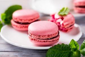 macarons francesi al lampone foto