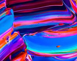 disegno di sfondo di pittura ad olio acrilica dipinta colore liquido fluido una miscela di blu chiaro e viola scuro con creatività e opere d'arte moderne foto