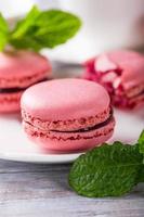 macarons francesi al lampone foto