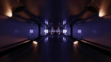 Illustrazione 3d del tunnel di fantascienza infinito uhd 4k foto