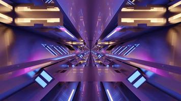 fantascienza tunnel geometrico 4k uhd 3d illustrazione foto