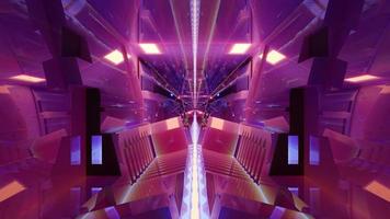 Illustrazione 3d del tunnel futuristico 4k uhd foto
