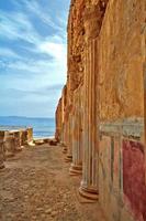 vista panoramica del monte masada nel deserto della Giudea vicino al mar morto, israele. foto