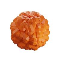 3d che rende la roccia arancione poligonale foto