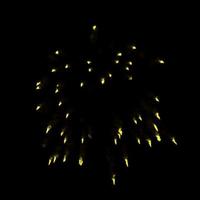 i fuochi d'artificio scoppiano nell'aria illuminano il cielo con spettacoli abbaglianti e colorati festival di fuochi d'artificio su fondo nero. foto