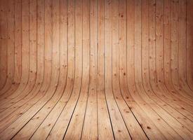 fondale in legno marrone pavimento su parete nera in fondo all'aperto e fondo di struttura dell'annata della vecchia plancia di legno. parete in legno plancia orizzontale naturale foto