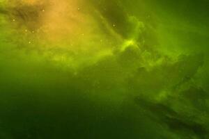 fondo astratto di struttura di colore dello spazio giallo e verde, colore dello spazio nella galassia in nero foto