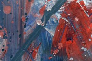 rosso e blu acquerello grunge arte astratta sfondo con strisce multicolori e spazio acquerello dipinto a mano