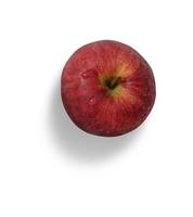 frutta isolata mela rossa con fetta e foglie isolate e verdure di raccolta su un bianco