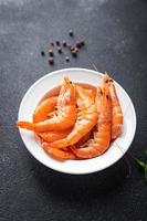 gamberetti cibo gamberetti frutti di mare pasto sano dieta pescetariana
